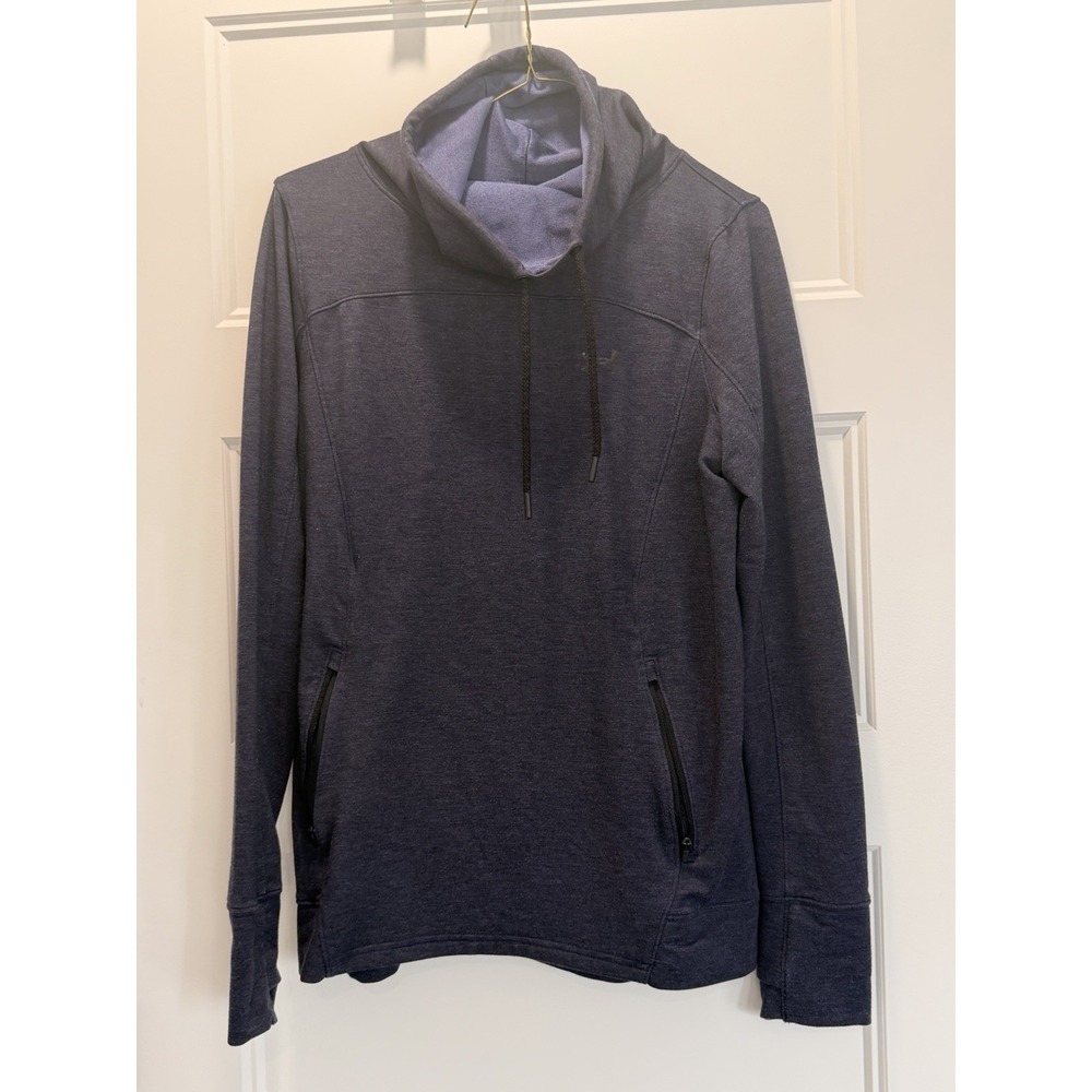 Under Armour Mens Loose Fit Hoodie Medium Blue Polyester Pullover Sweatshirt